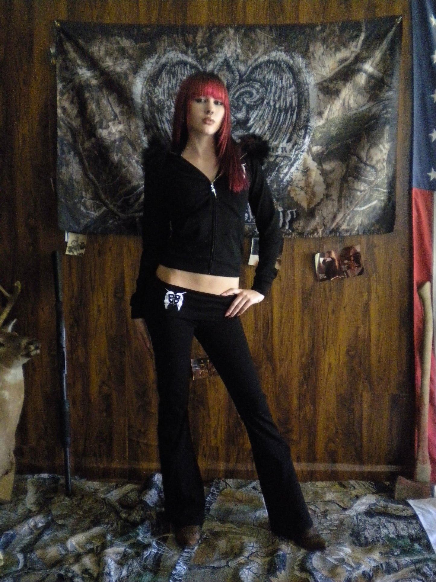 Gun Angel Low Rise Black Yoga Pant