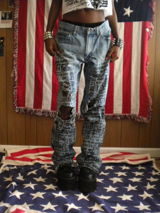 1/1 Summoned Awakening Distressed Jeans Size 30