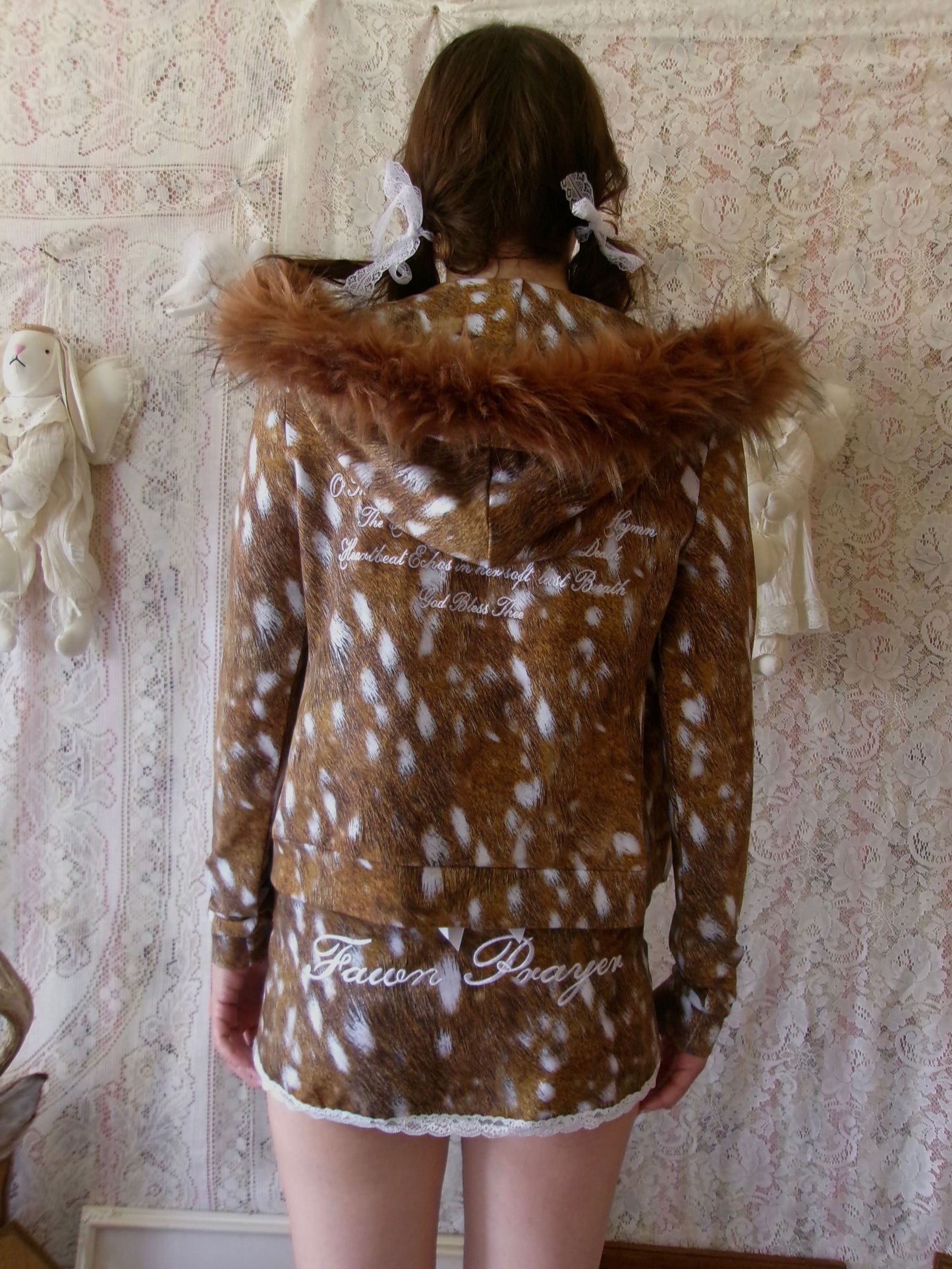 PREORDER Fawn Prayer Fur Trim Jacket