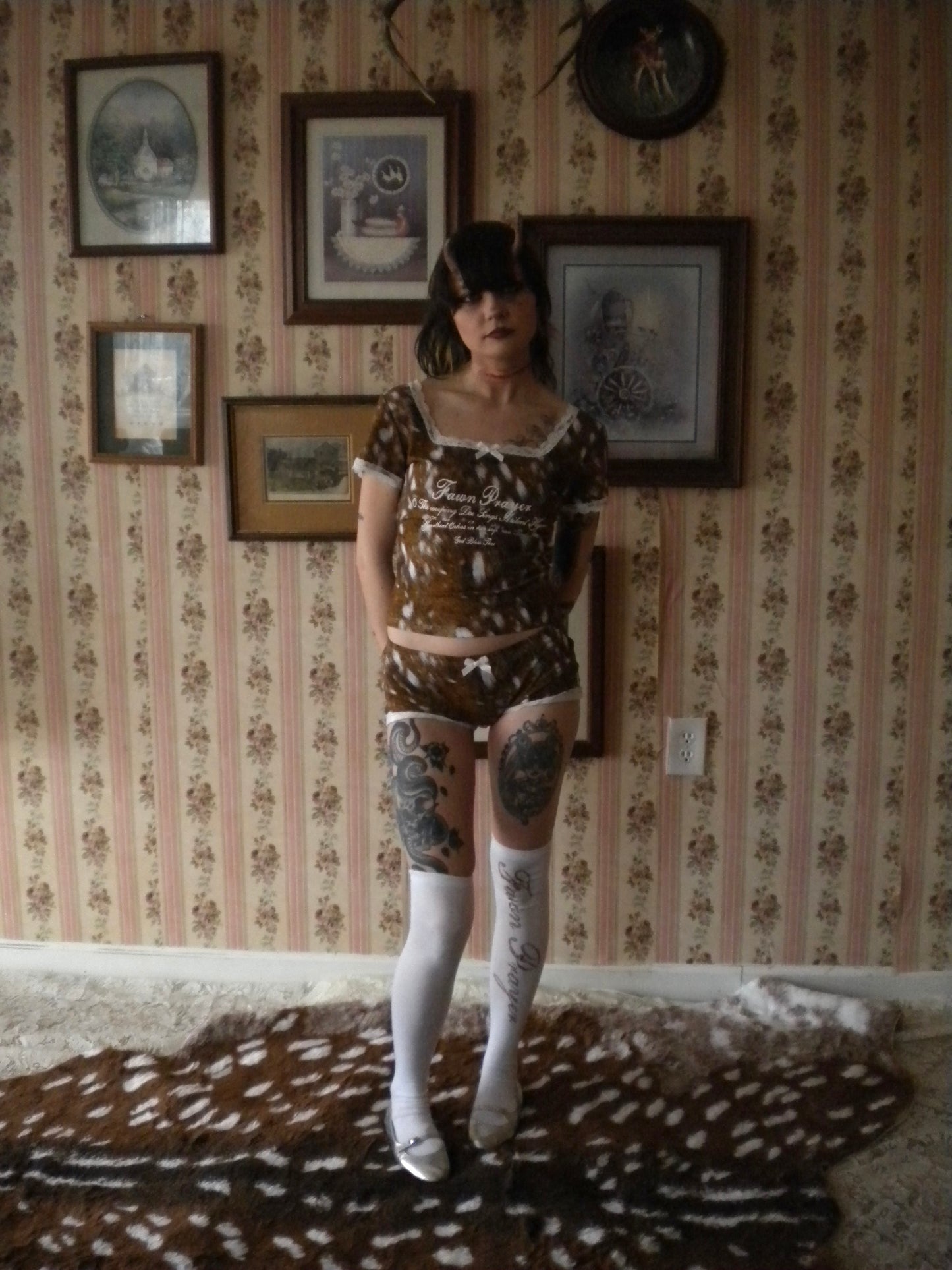 MADE TO ORDER Fawn Prayer Socks