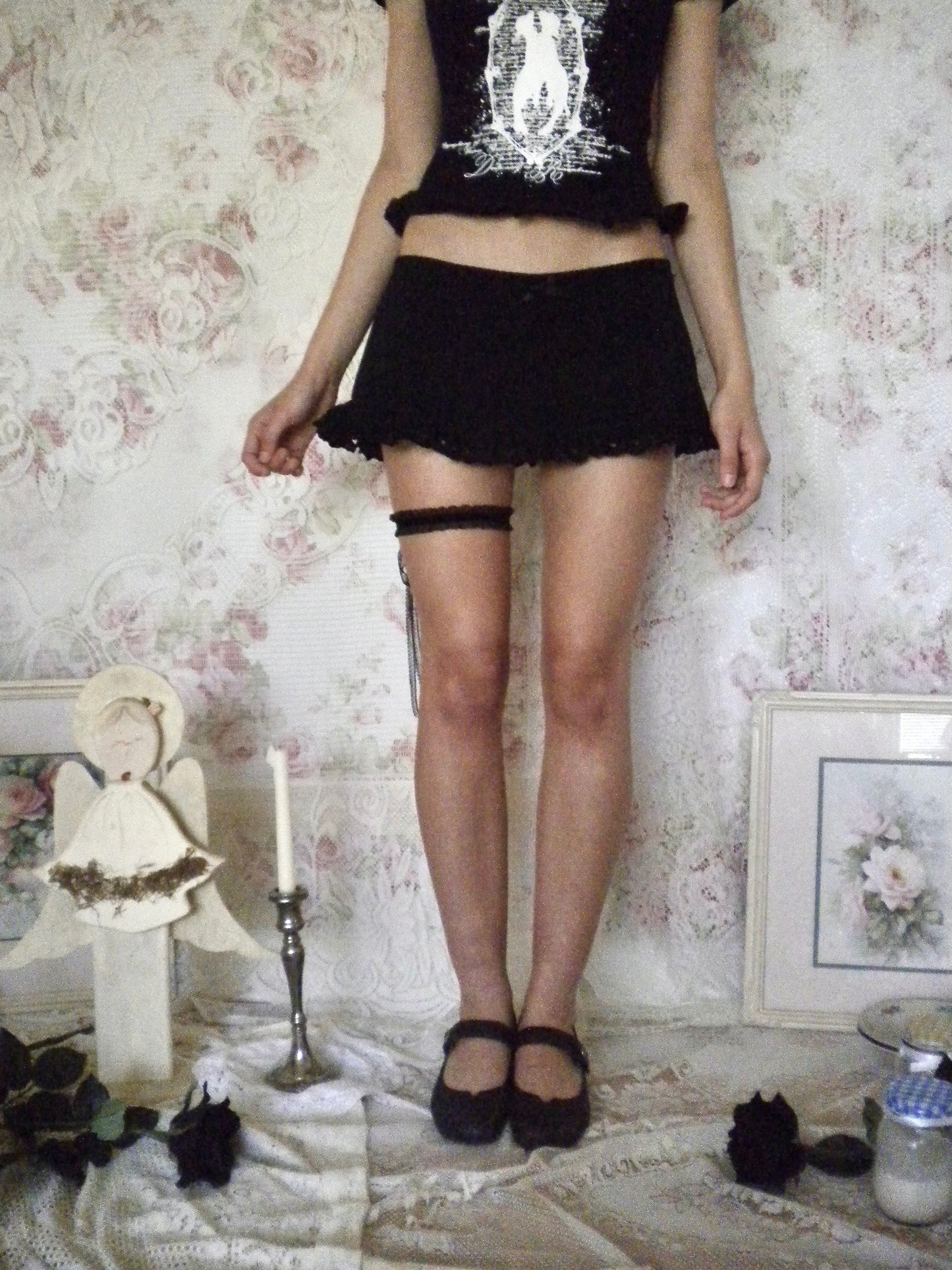 PREORDER In Loving Memory Black Micro Mini Skirt