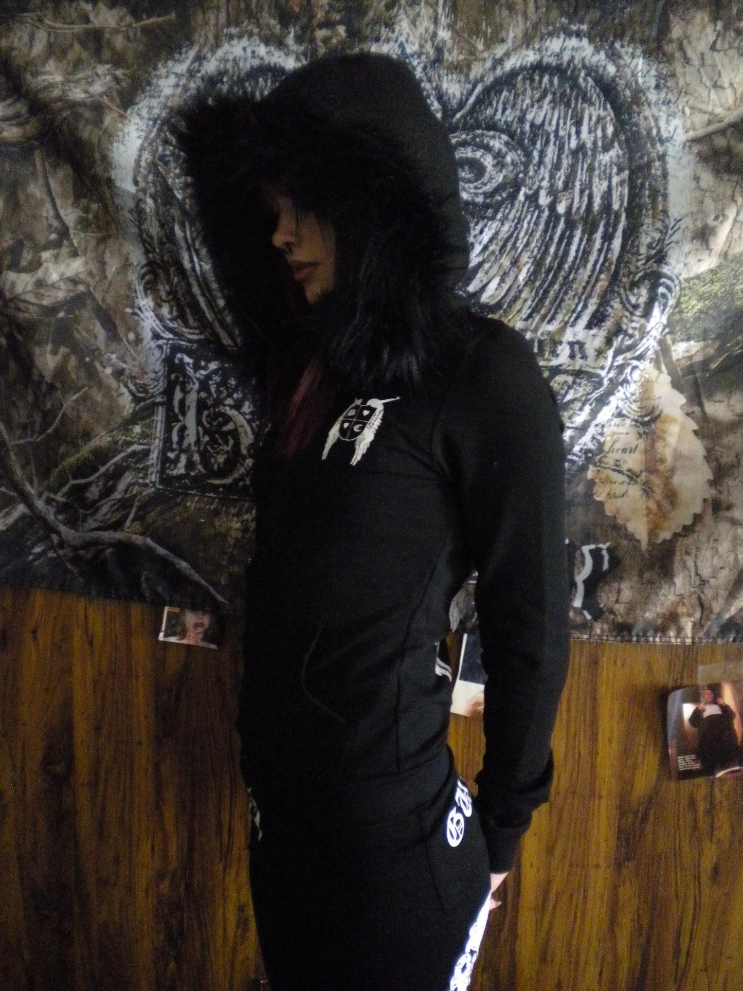 Gun Angel Black Fur Trim Jacket