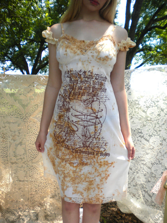 1/1 Rust Dyed Boneyard Ashes Slip Dress