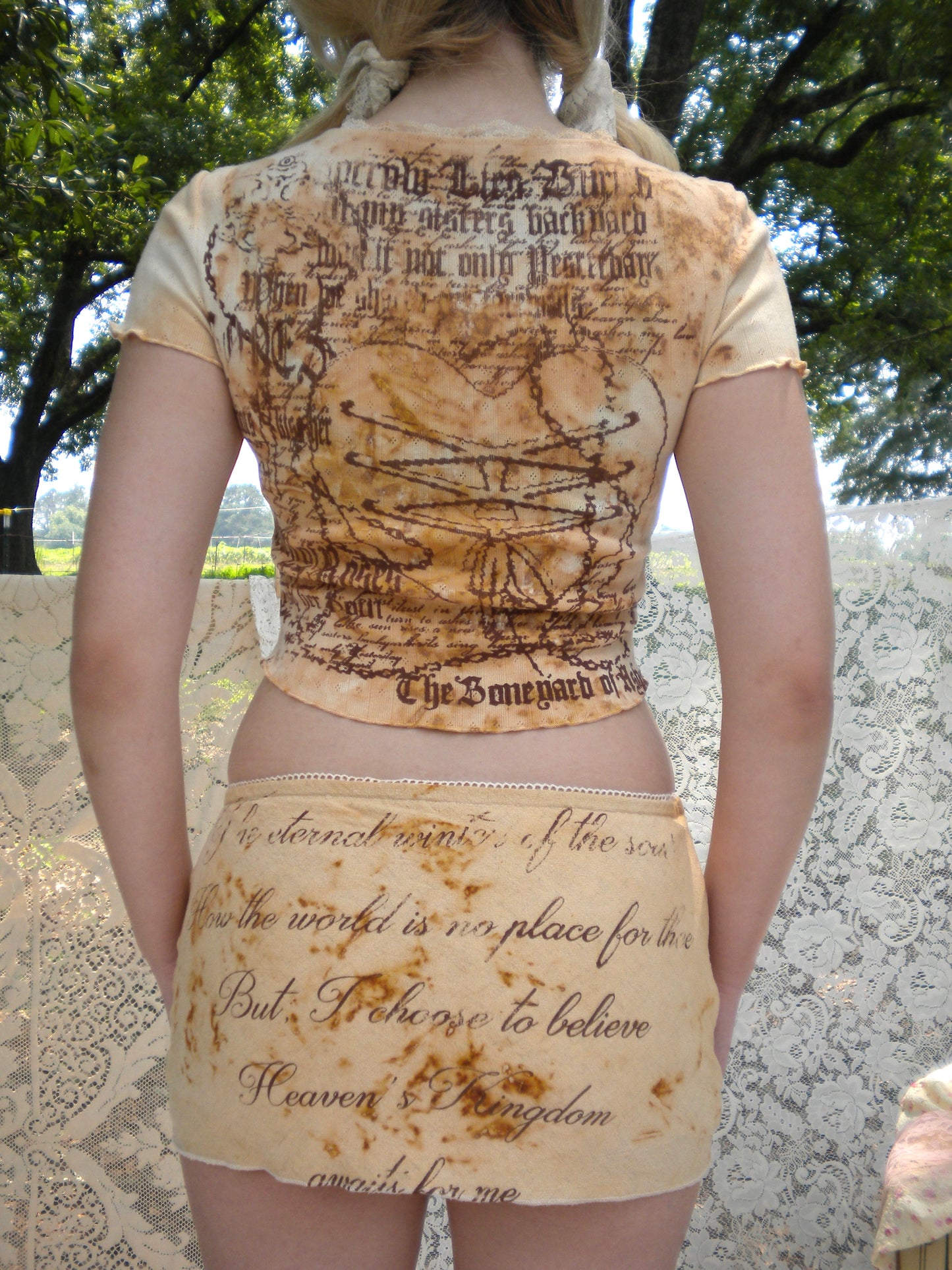 Rust Dyed Beloved Dust Micro Mini Skirt