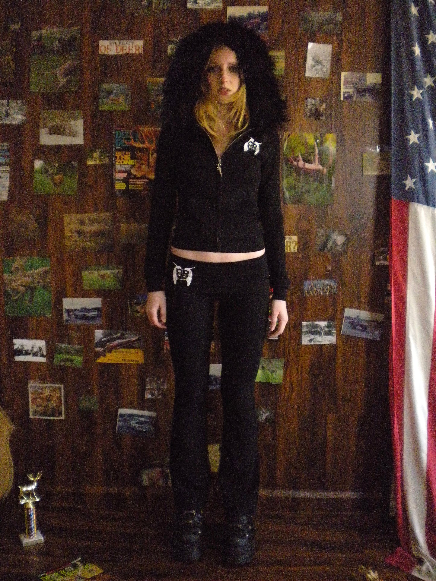 Gun Angel Black Fur Trim Jacket