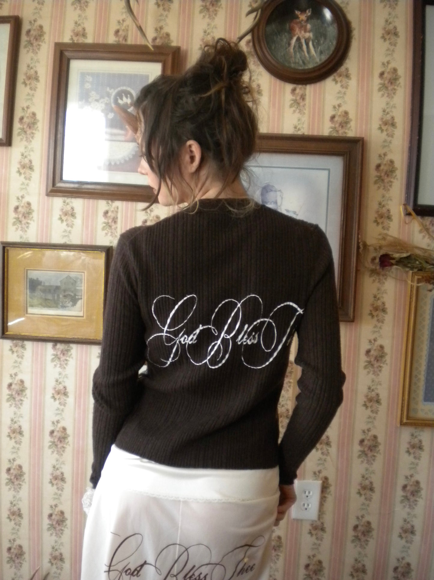 1/1 Fawn Prayer Brown Cardigan