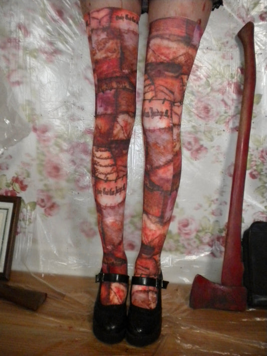 All Flesh Rots Thigh High Socks
