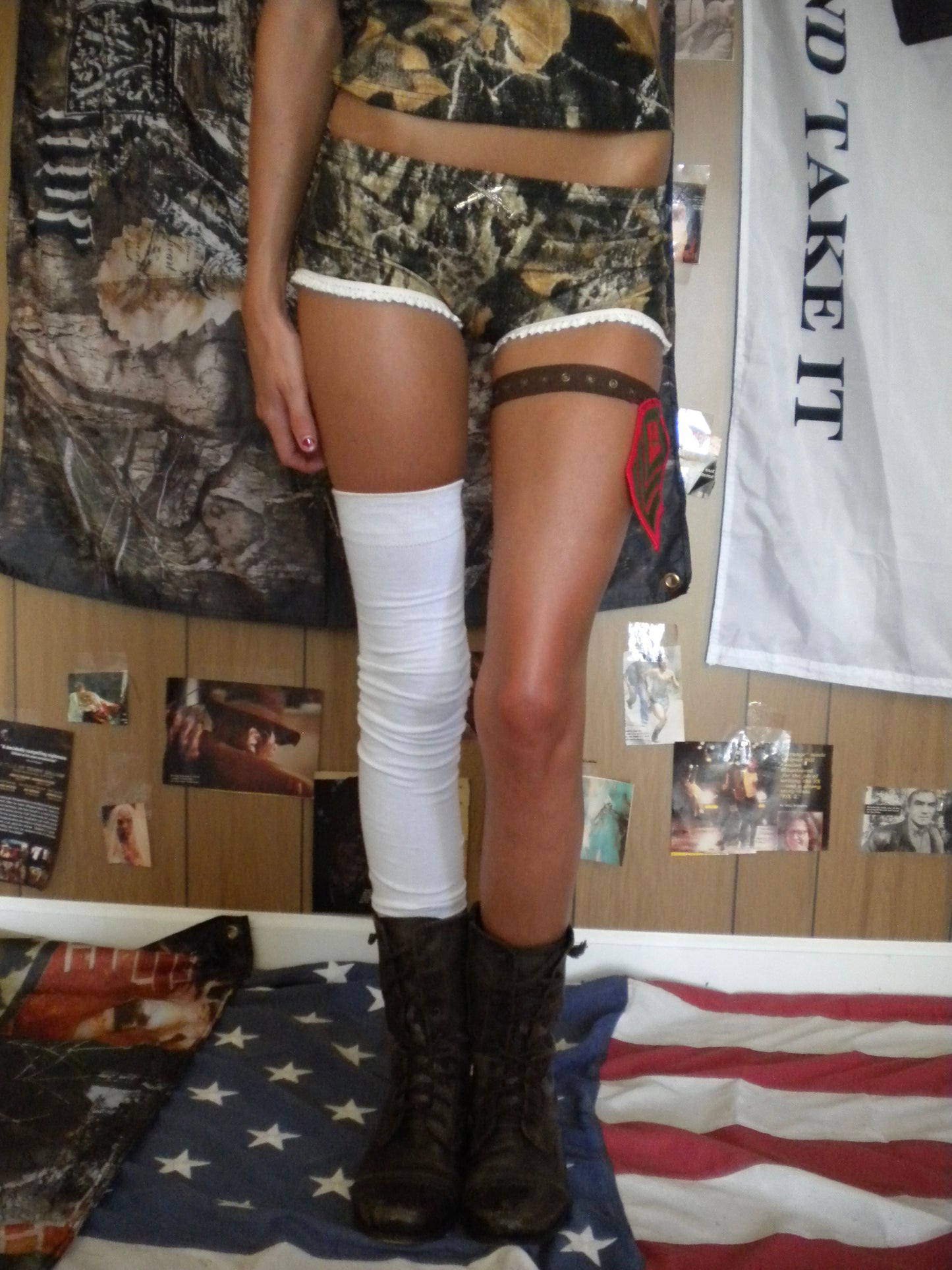 Camo Gun Angel Mini Shorts