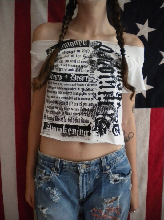 Summoned Awakening Off Shoulder Crop Top