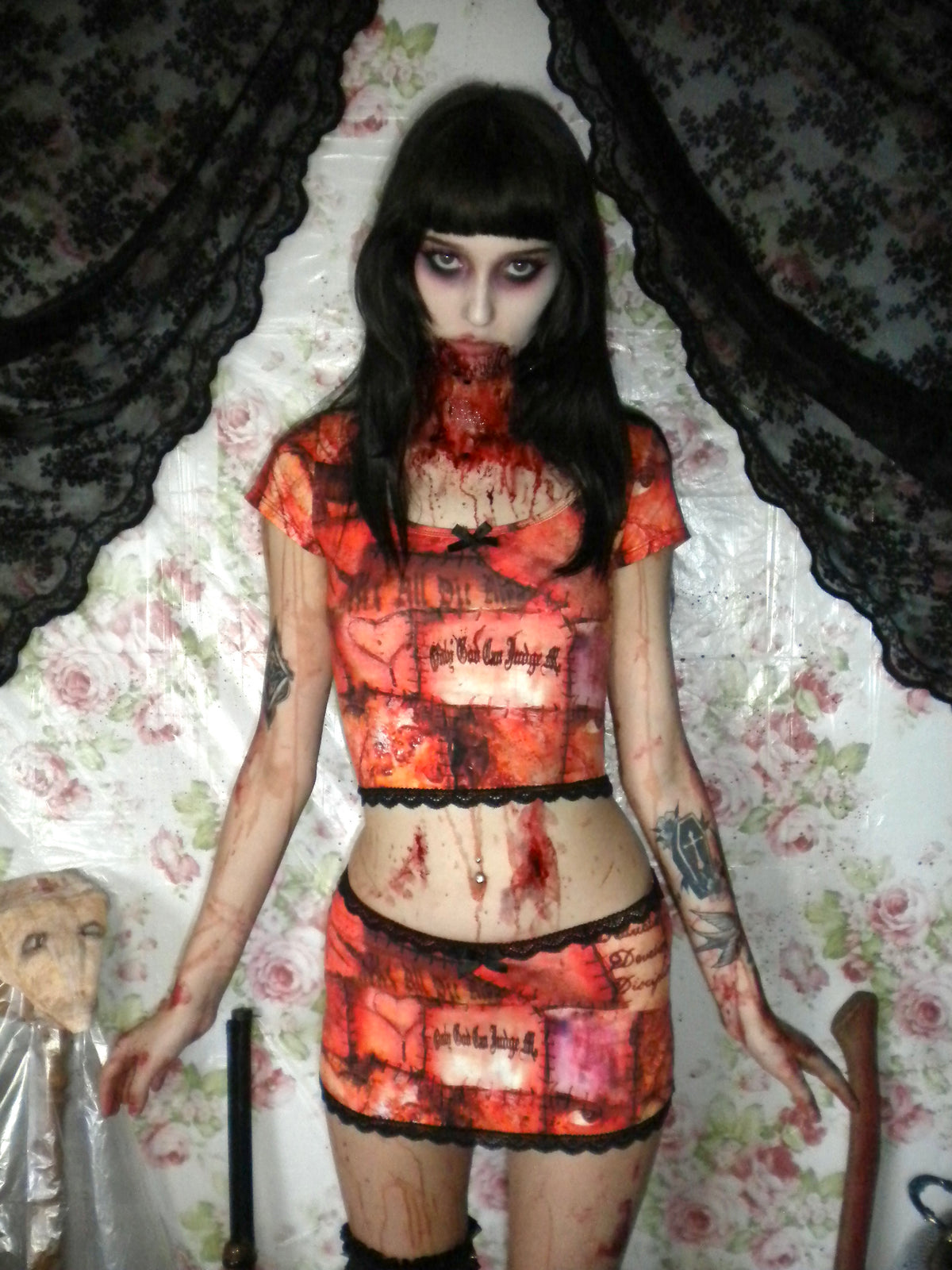 All Flesh Rots Mini Skirt