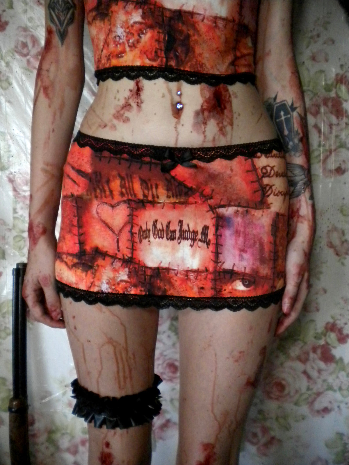 All Flesh Rots Mini Skirt