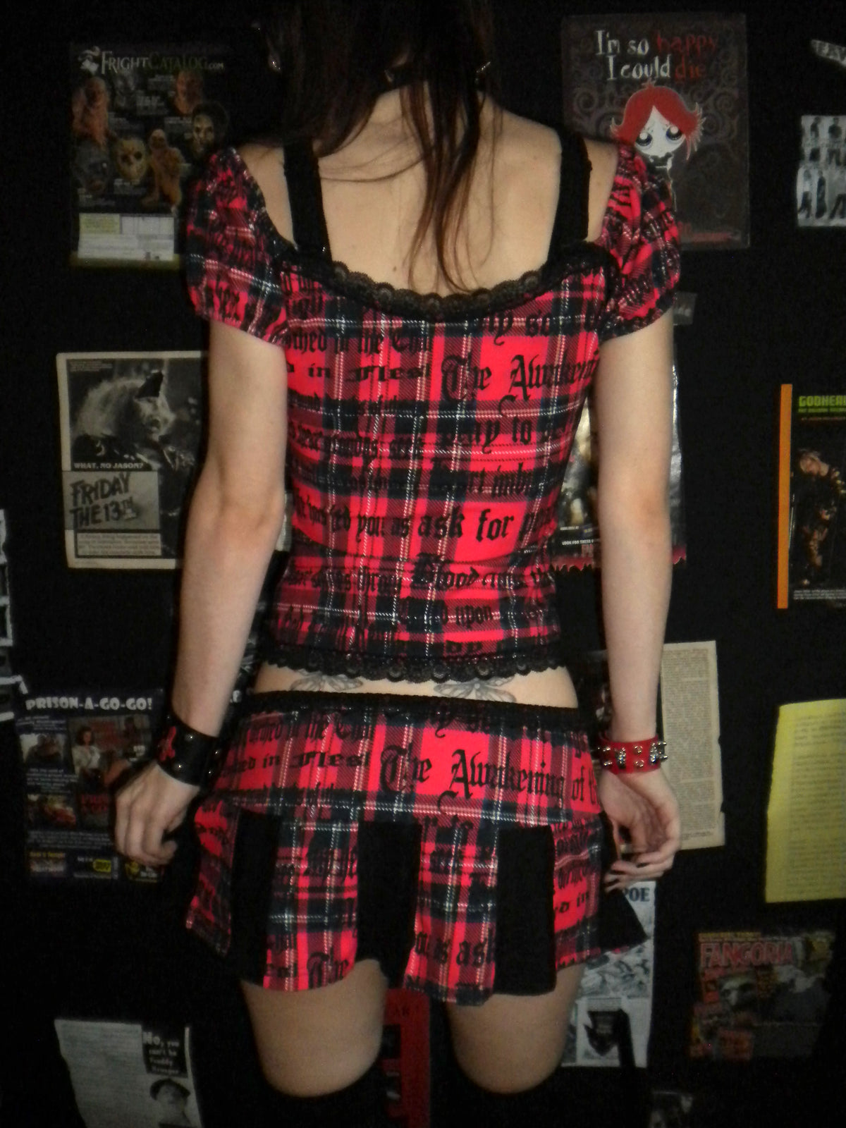 Deadly Desire Red Plaid Top