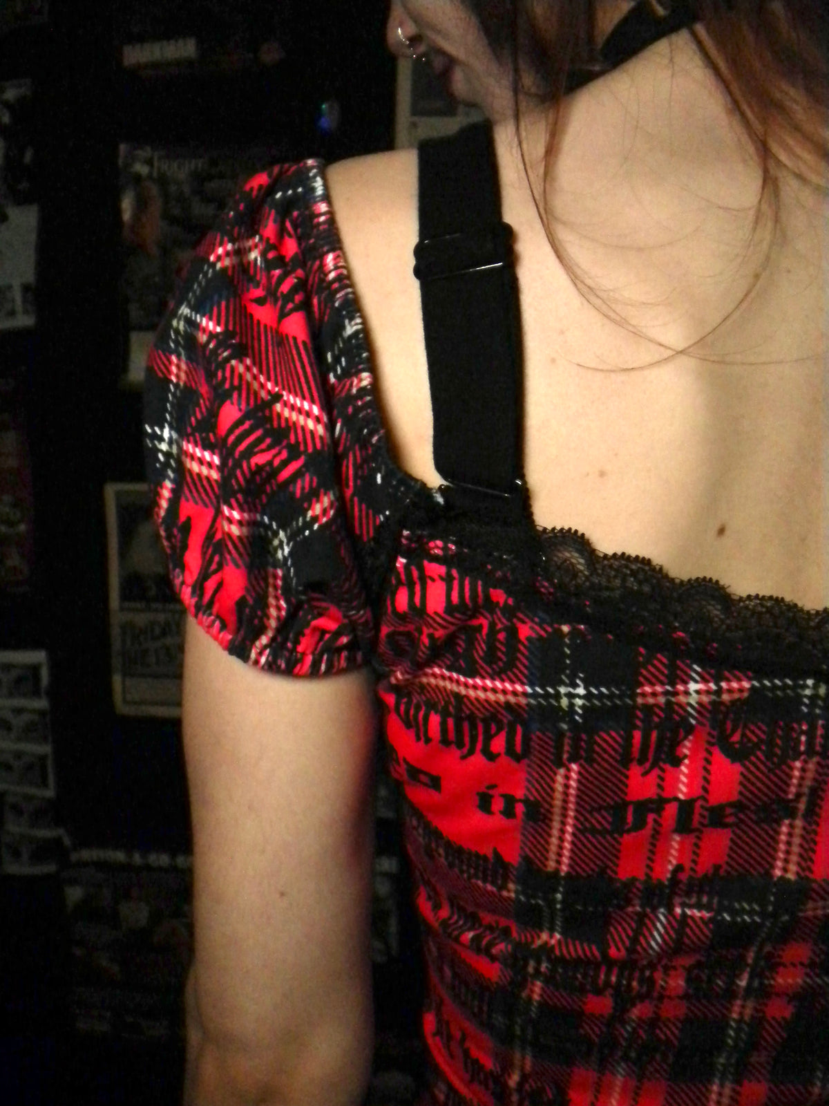 Deadly Desire Red Plaid Top
