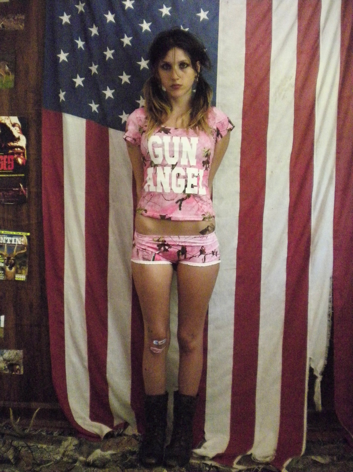 PREORDER Pink Camo Gun Angel Top