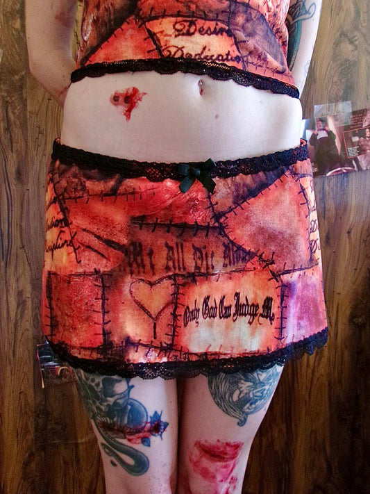 All Flesh Rots Mini Skirt