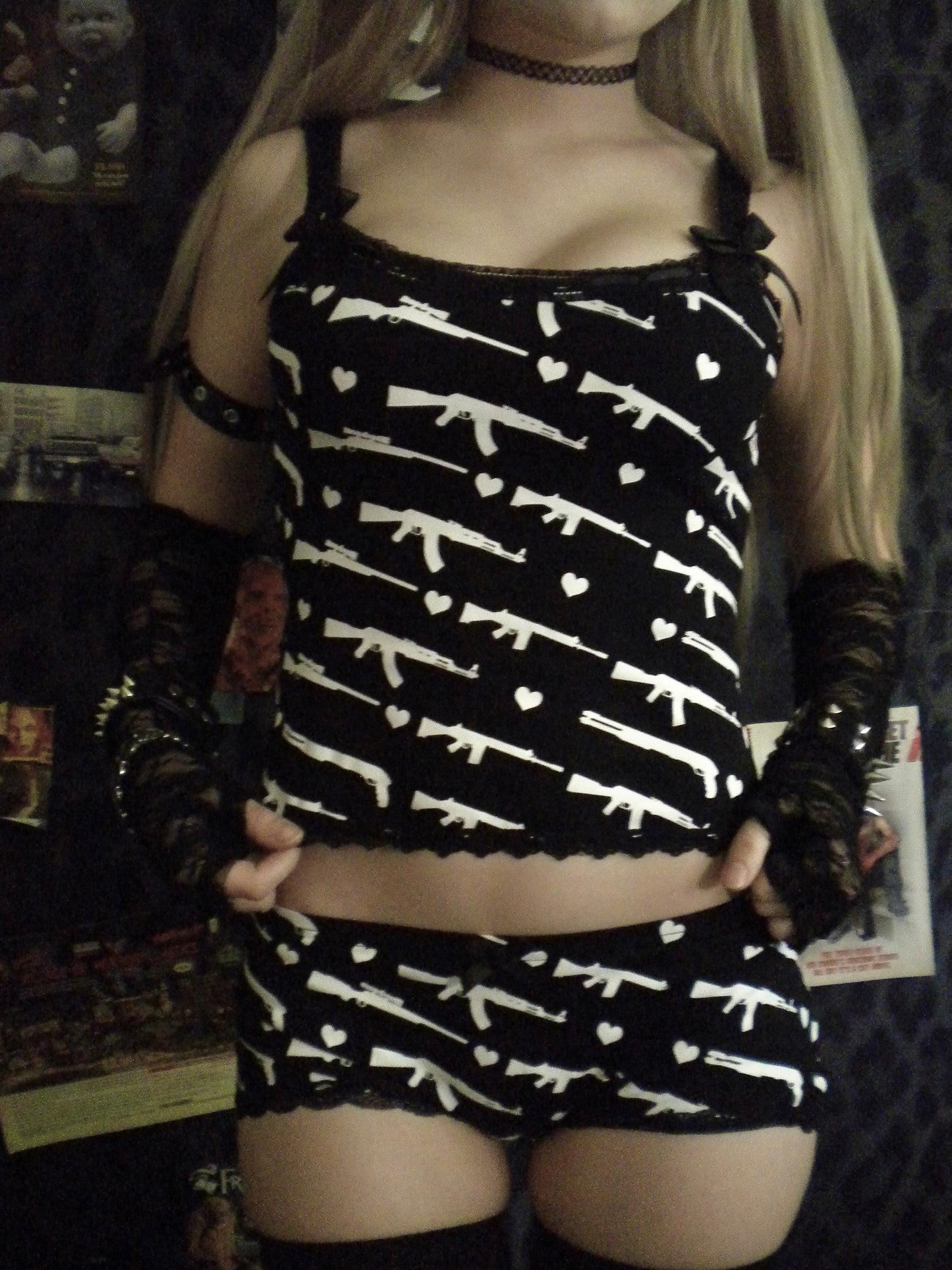 PREORDER Pistol Princess Black Mini Shorts