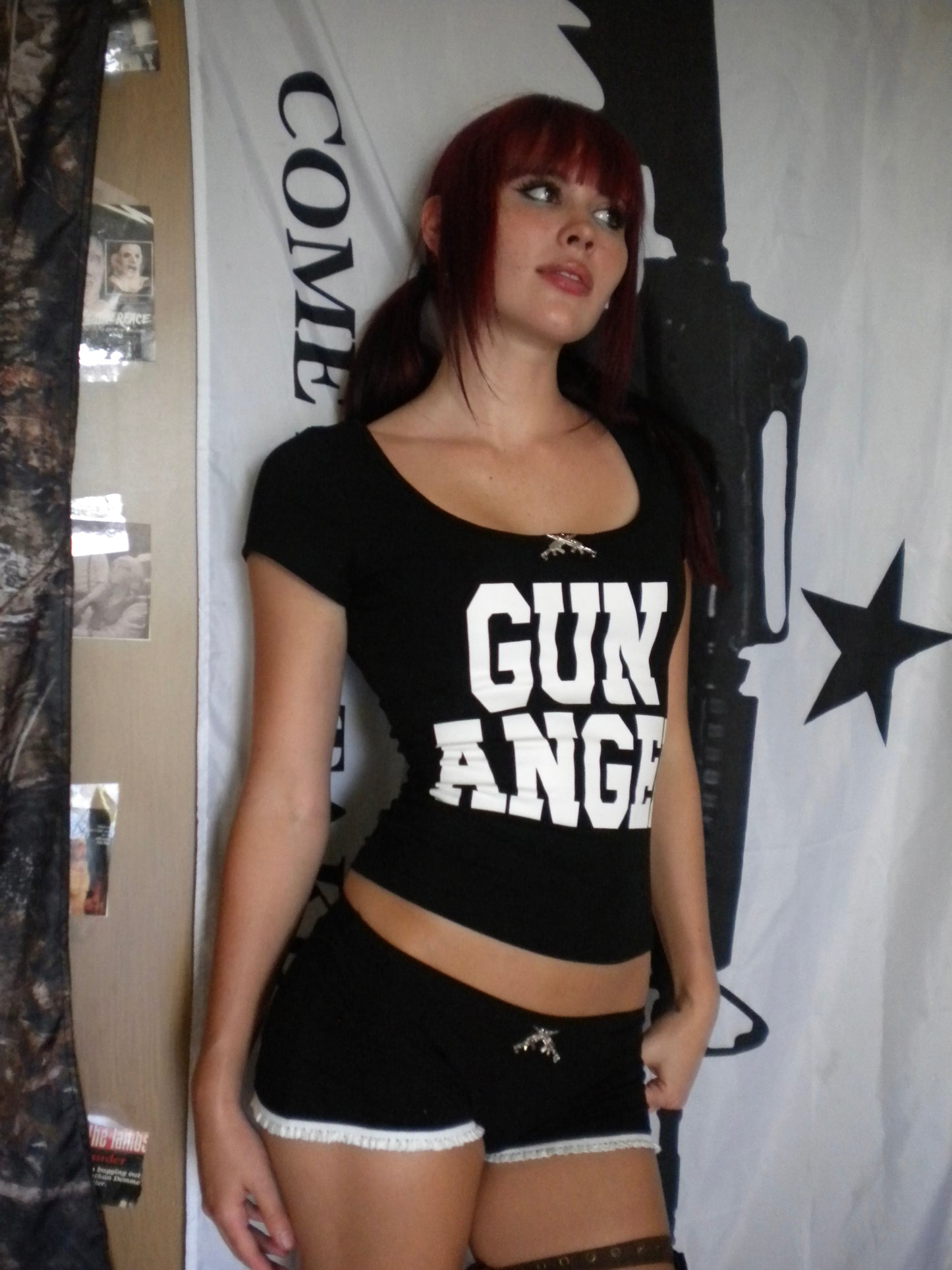 Black Gun Angel Top
