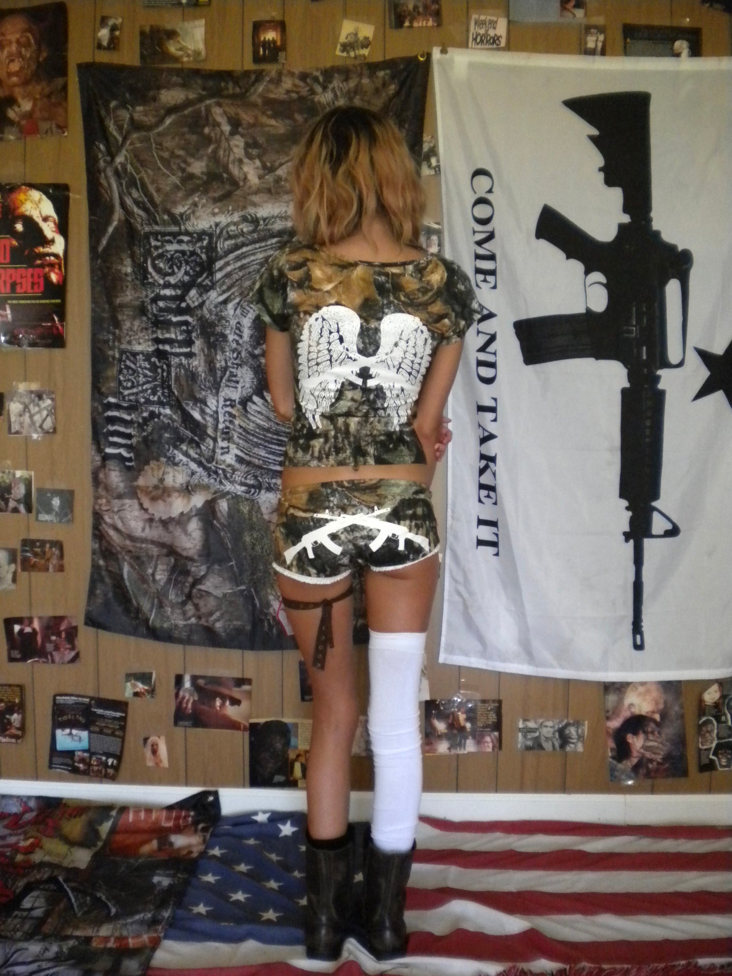 Camo Gun Angel Top