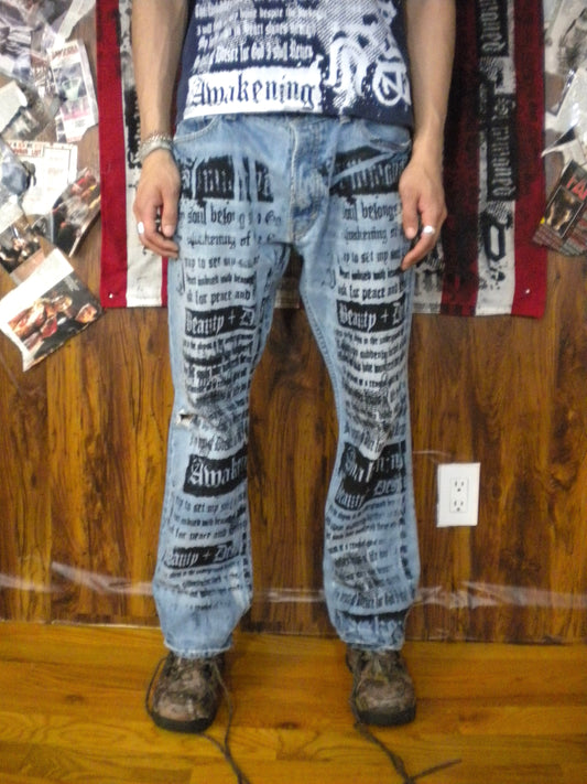 Summoned Awakening All Over Jeans Size 33