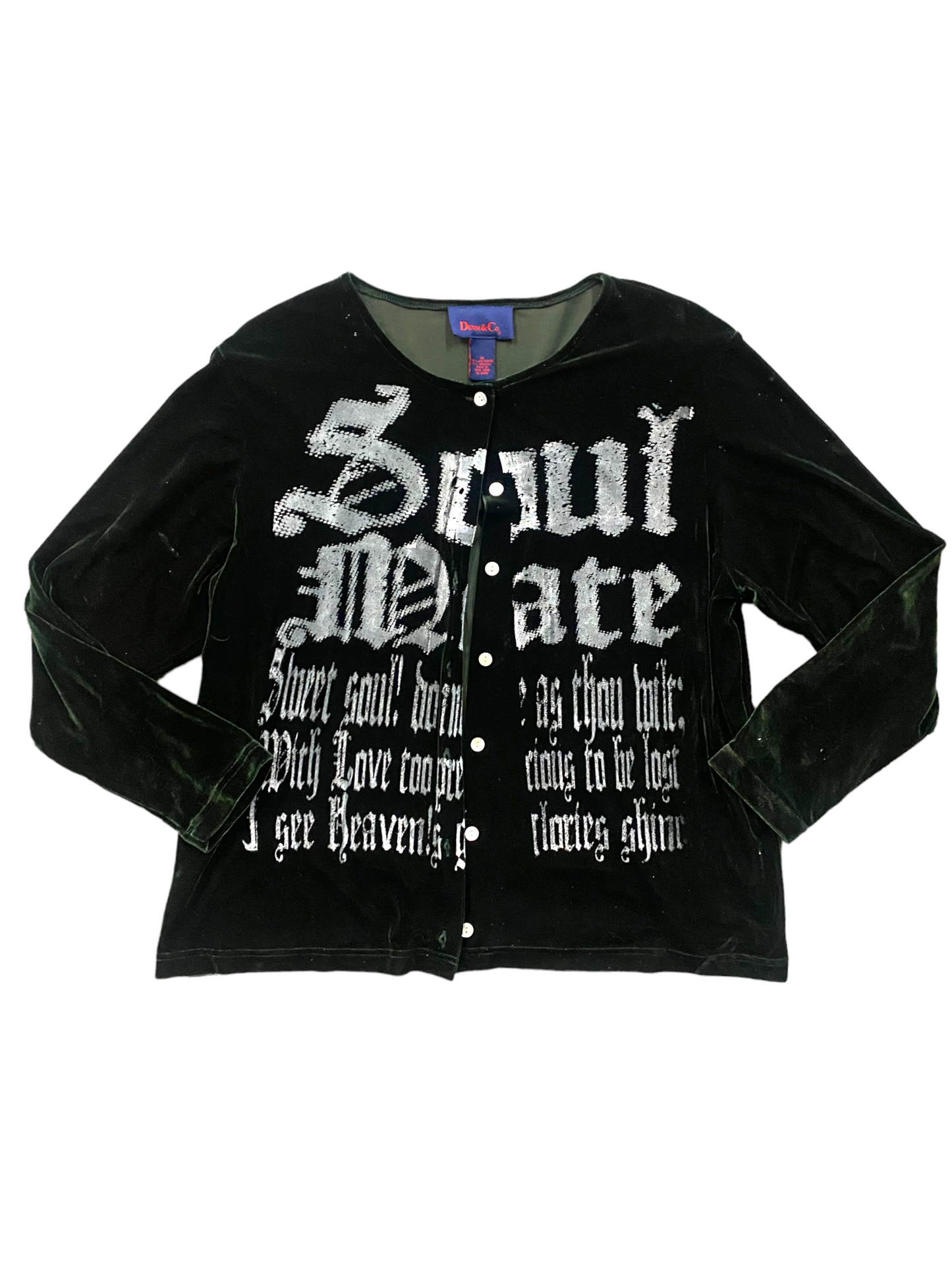 SoulMate Jade Velvet Cardigan