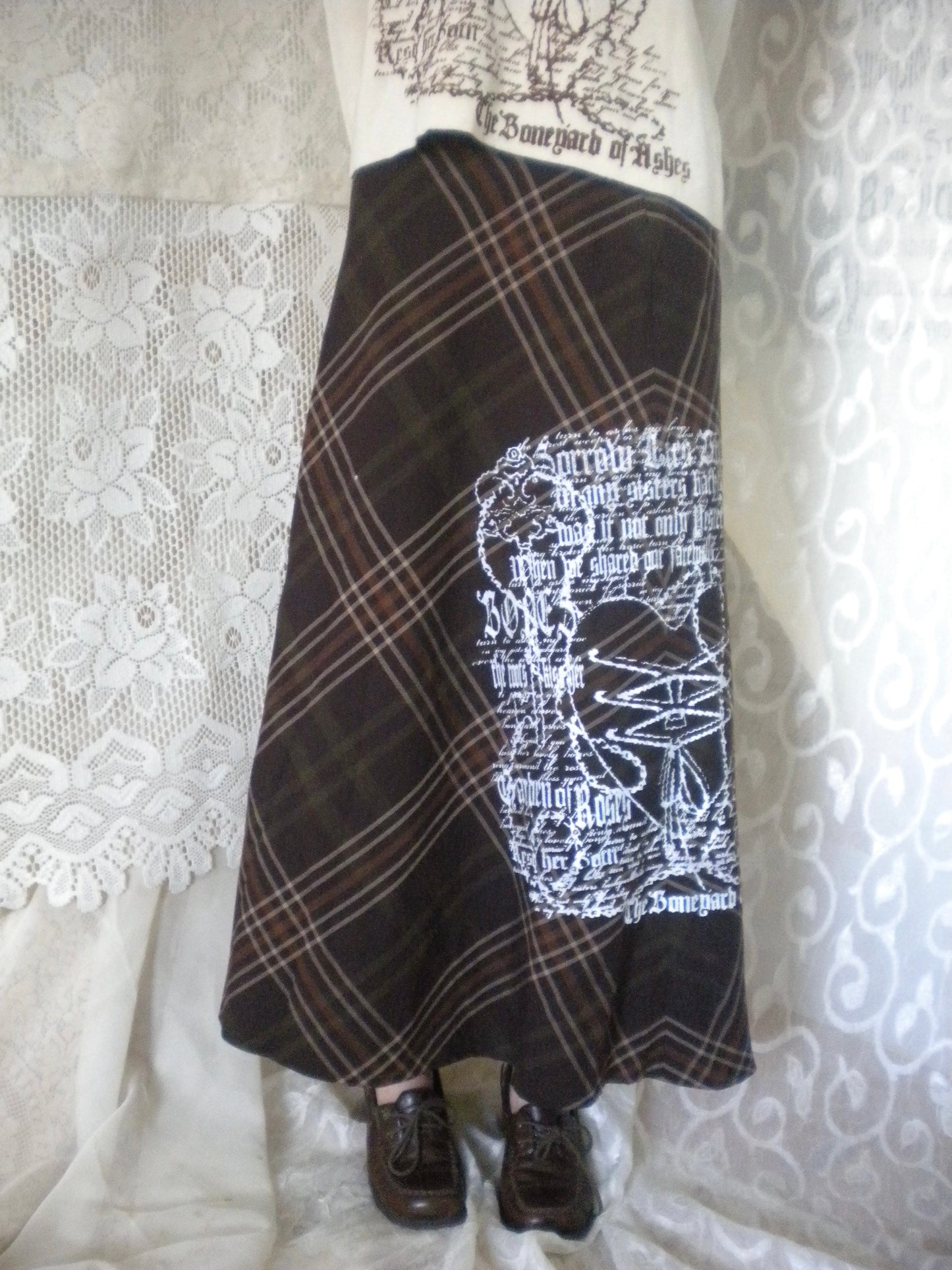 Boneyard Ashes Plaid Maxi Skirt