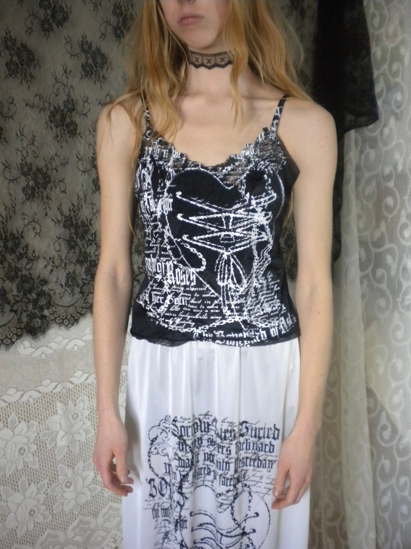 Boneyard Ashes Black Lace Tank