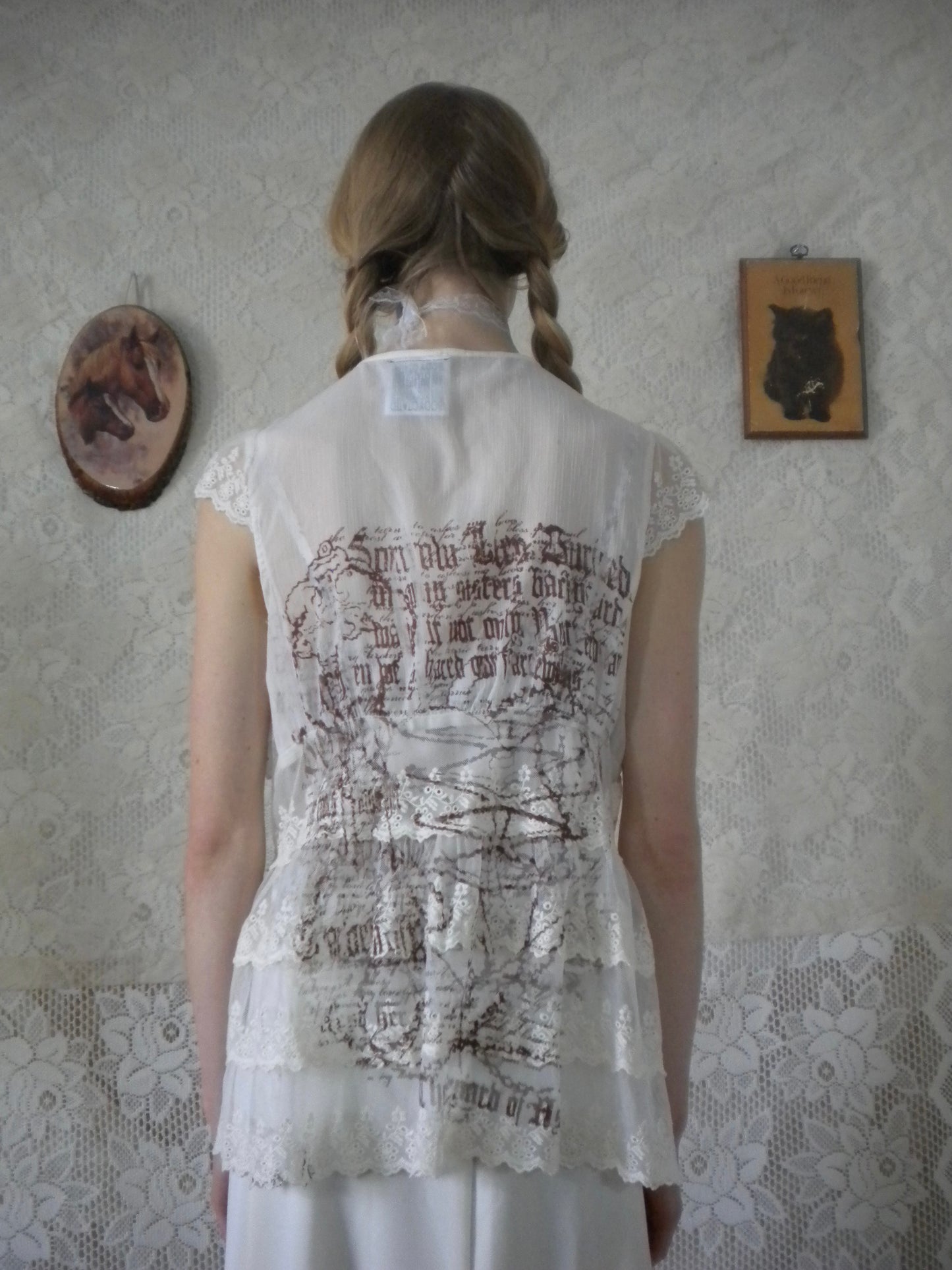 Boneyard Ashes Lace Button Up