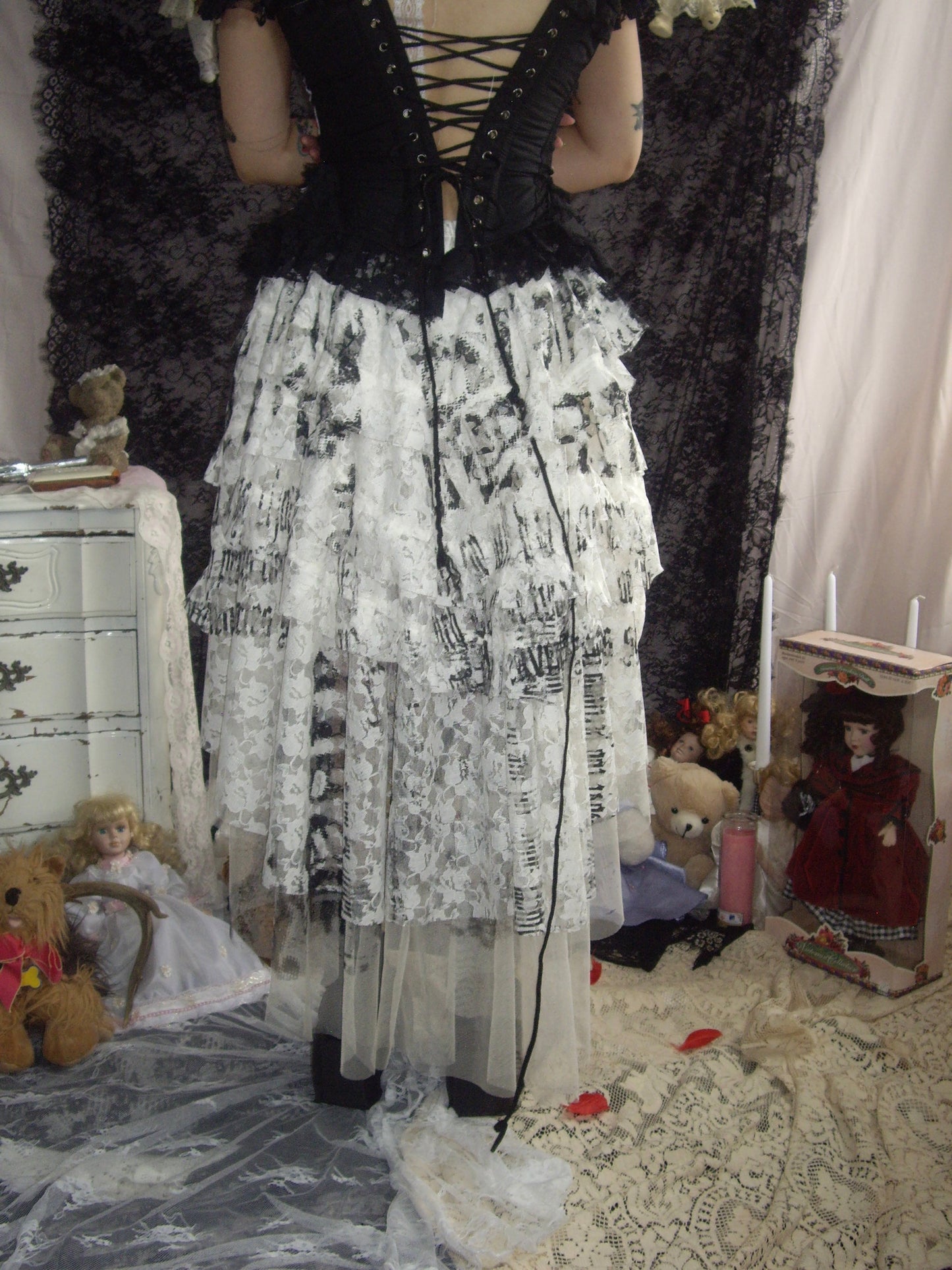 SoulMate Tiered Ruffle Lace Skirt