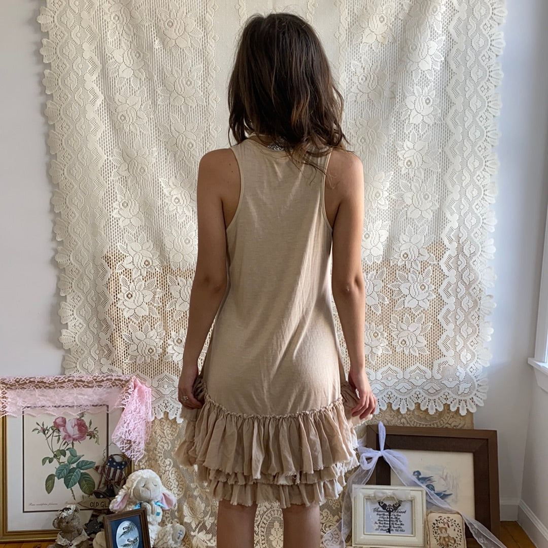 Sacred Heart Mauve Tiered Dress