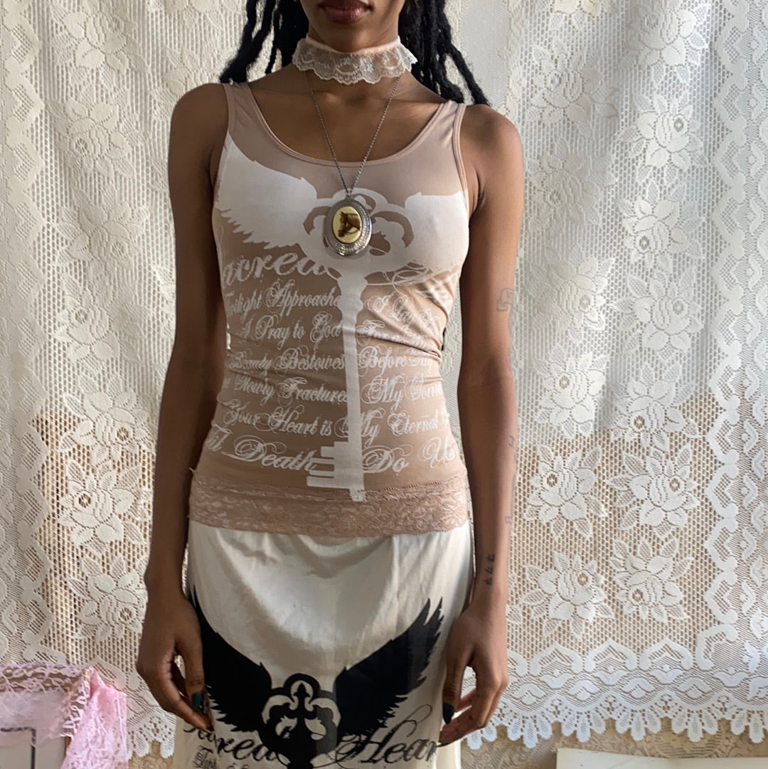 Sacred Heart Lace Tank
