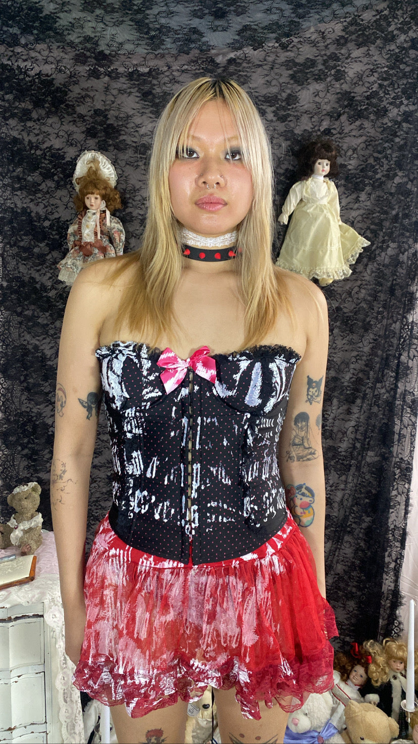 SoulMate Polka Dot Black Corset