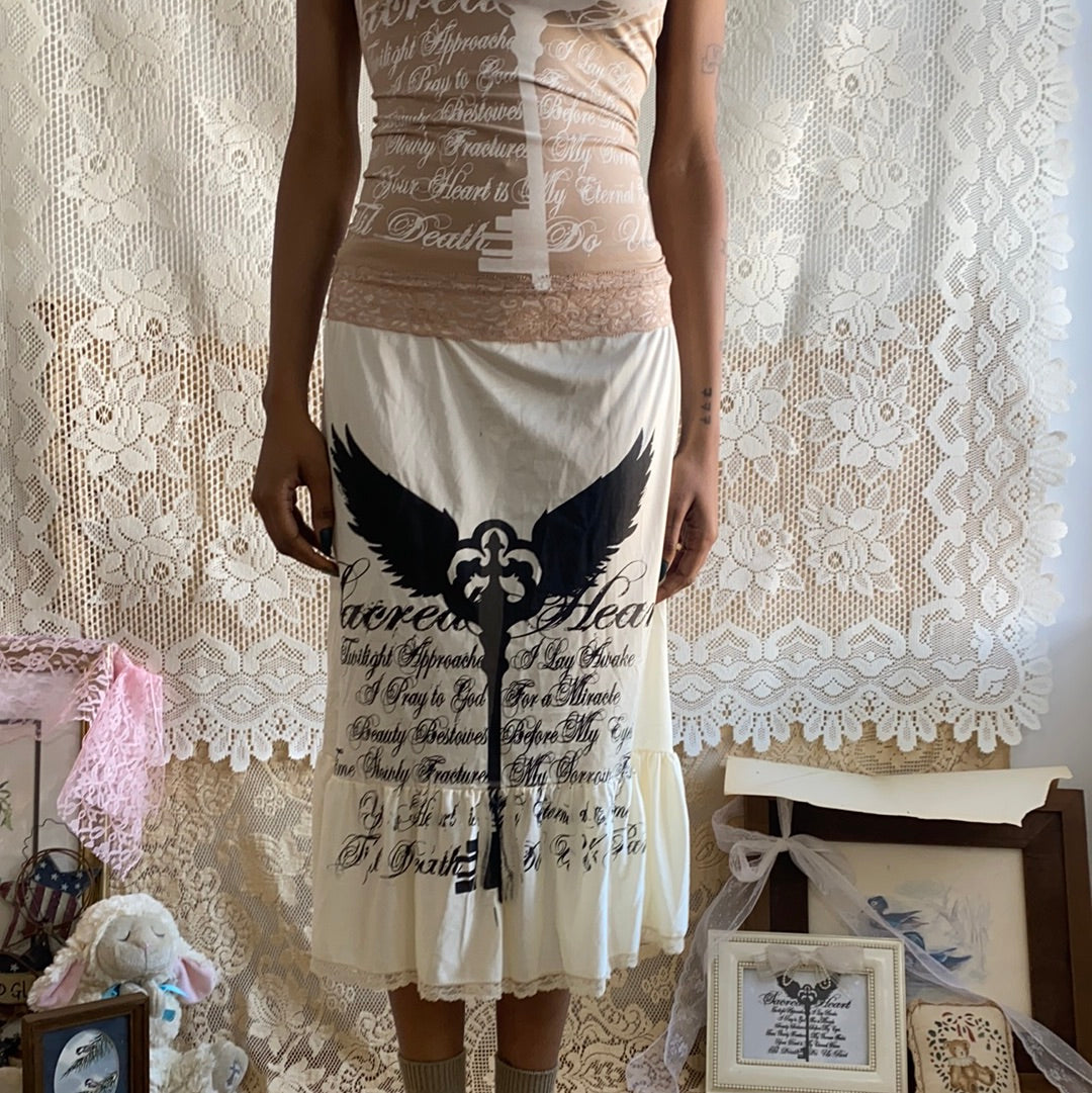 Sacred Heart Ruffled Slip Skirt
