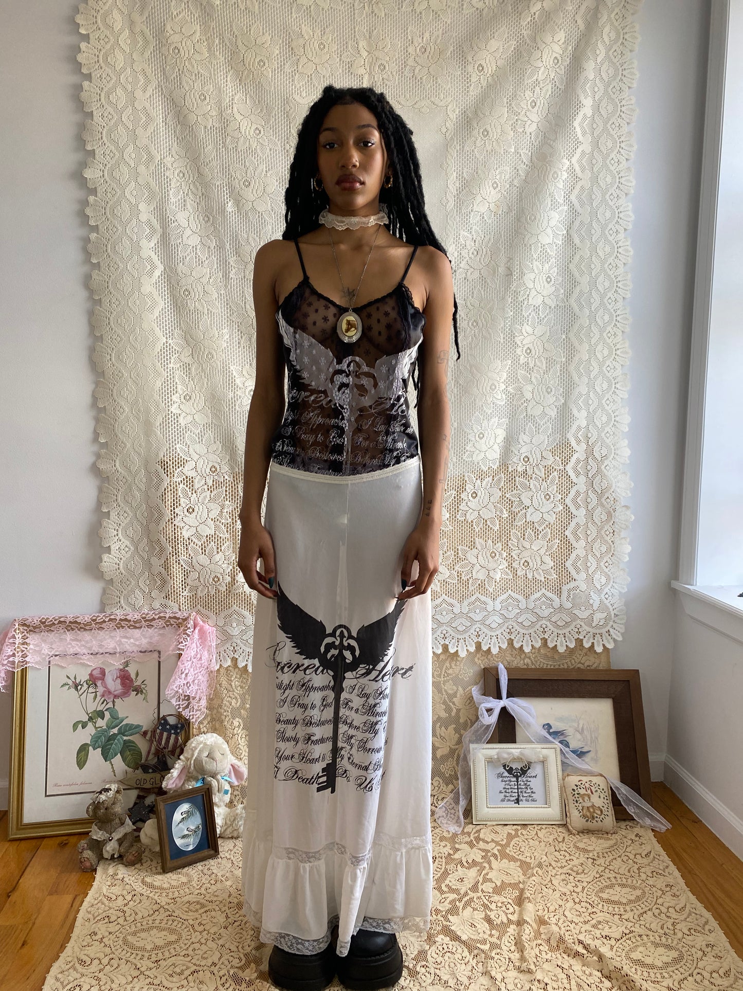 Sacred Heart Sheer Slip Maxi