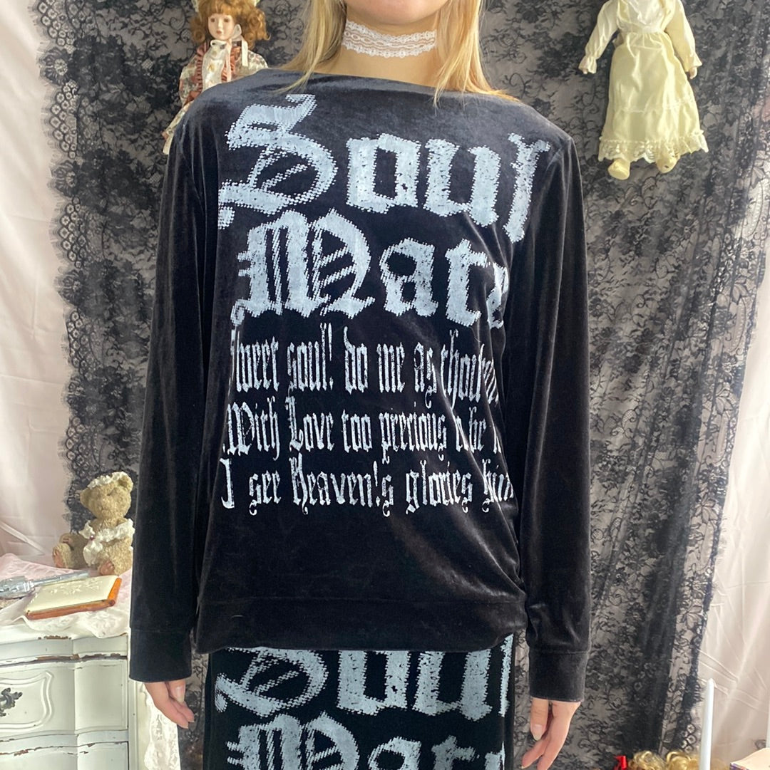 SoulMate Black Velvet Top