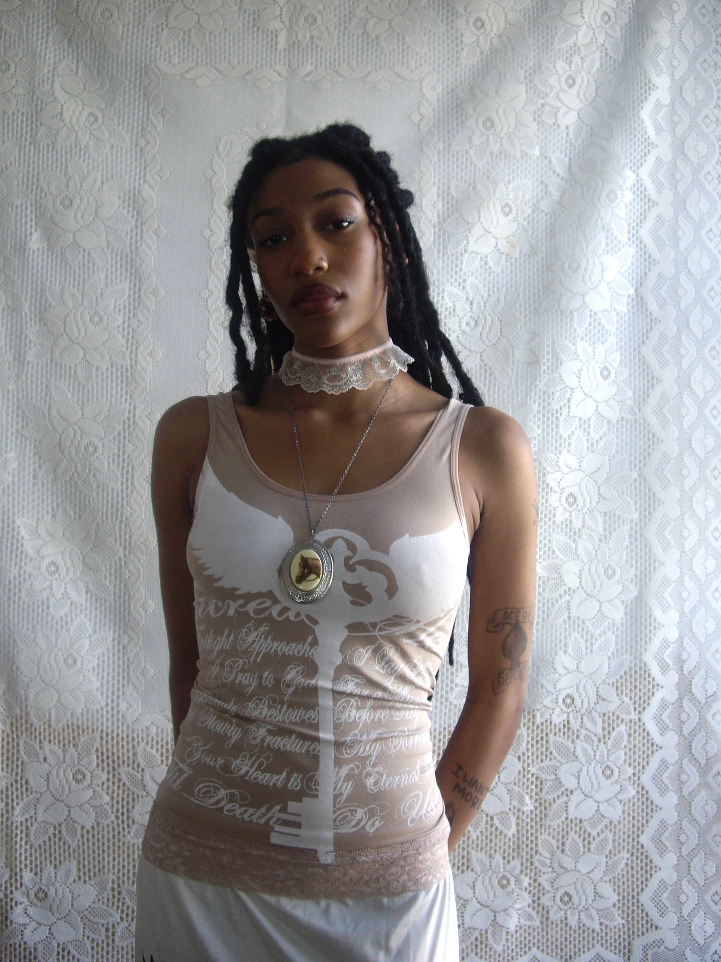Sacred Heart Lace Tank