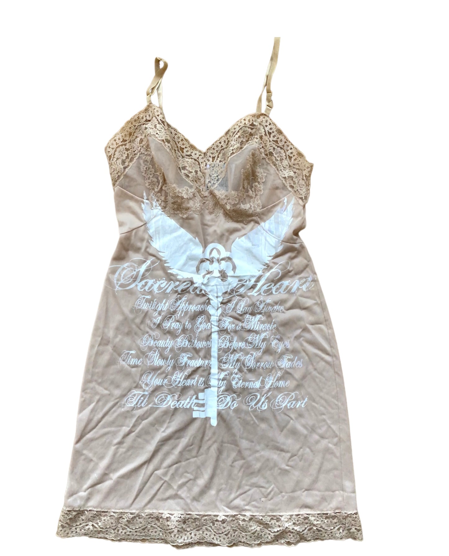 Sacred Heart Nude Slip Dress