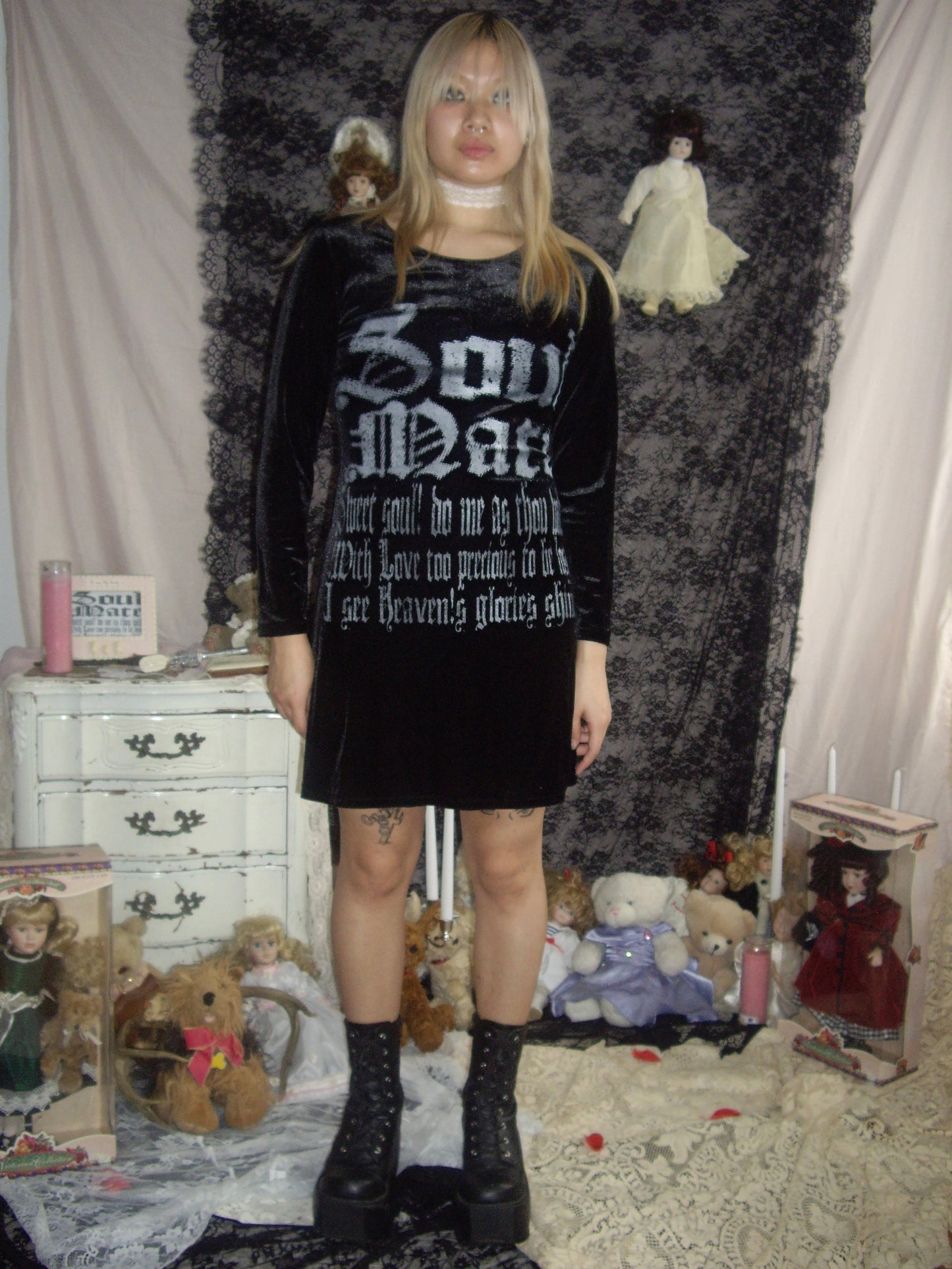 SoulMate Velvet Black Dress