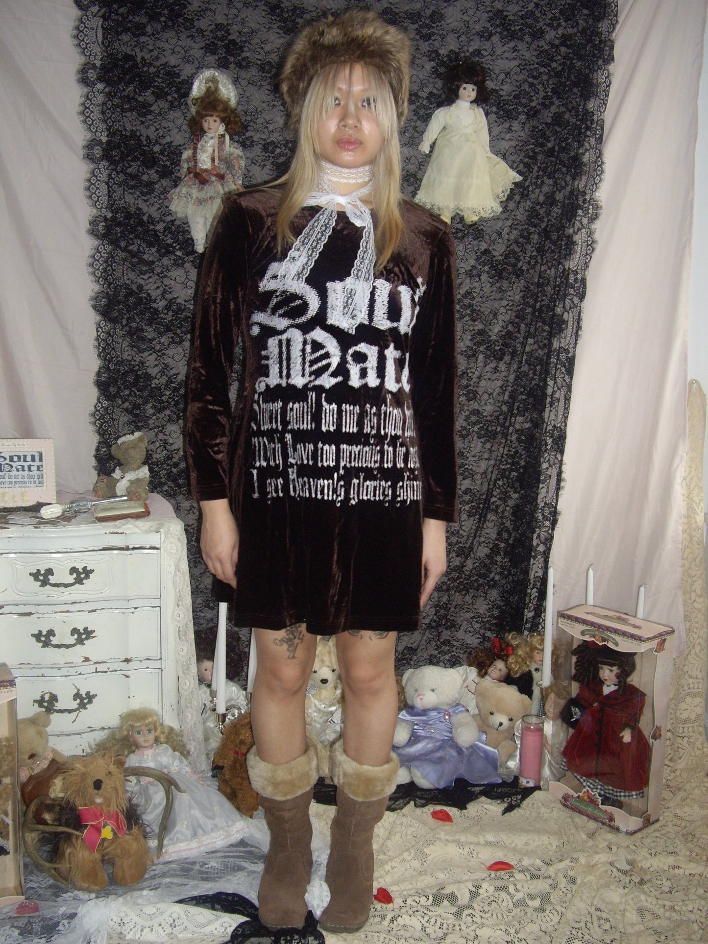 SoulMate Velvet Brown Dress
