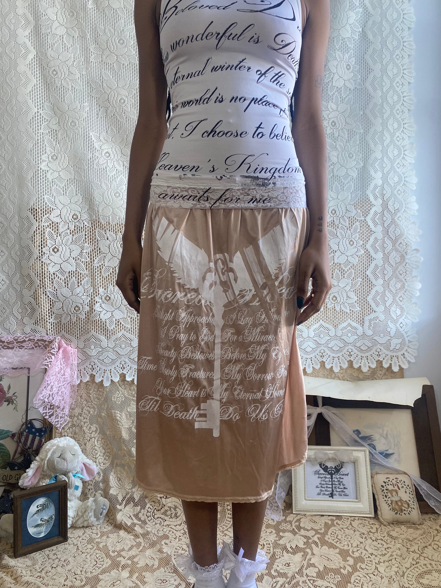 Sacred Heart Slip Skirt