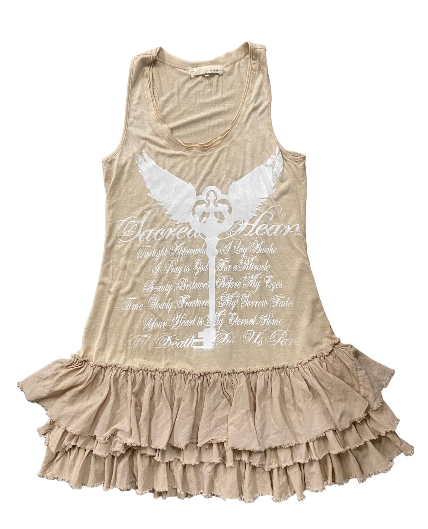 Sacred Heart Mauve Tiered Dress