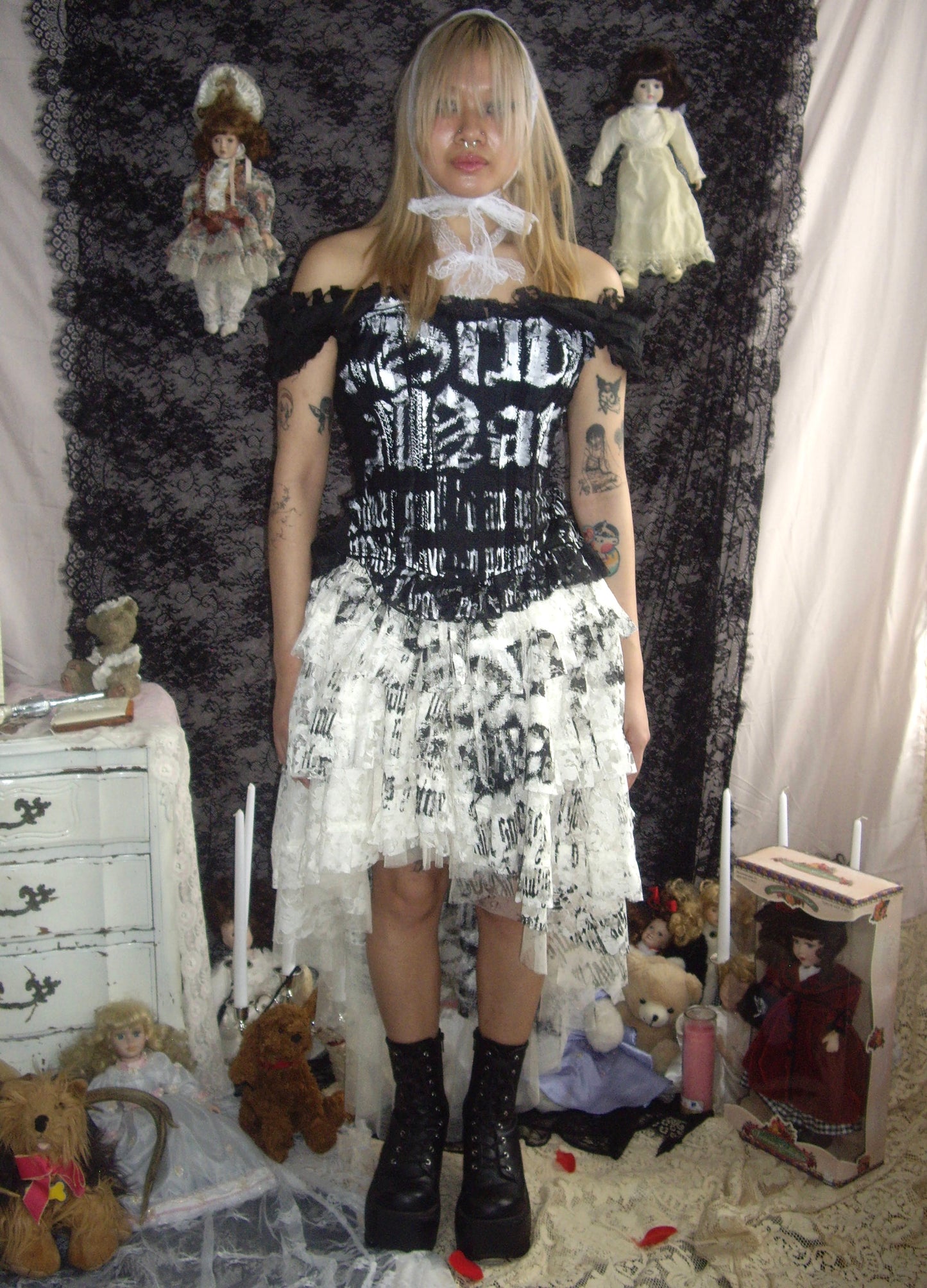 SoulMate Tiered Ruffle Lace Skirt