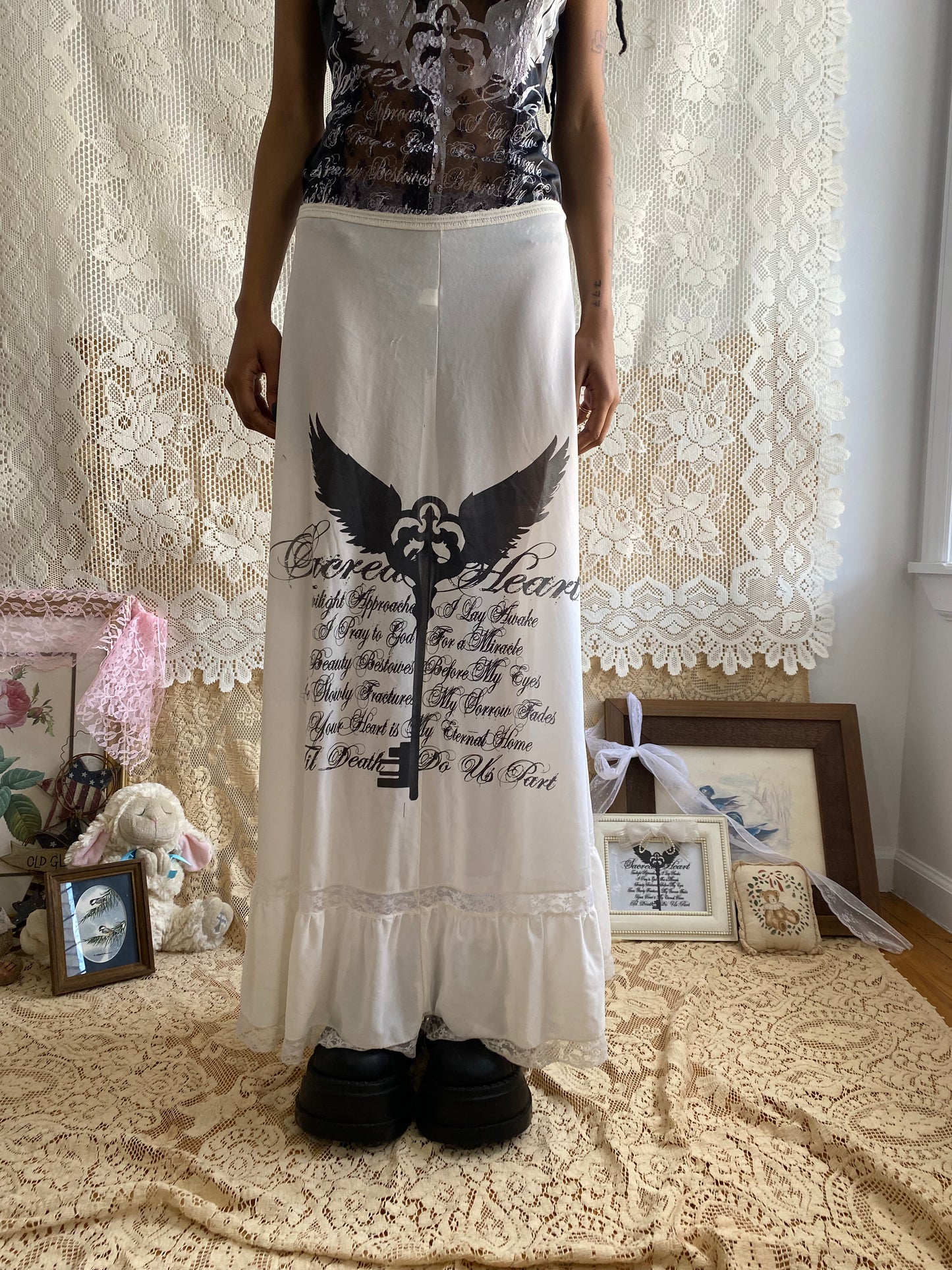 Sacred Heart Sheer Slip Maxi