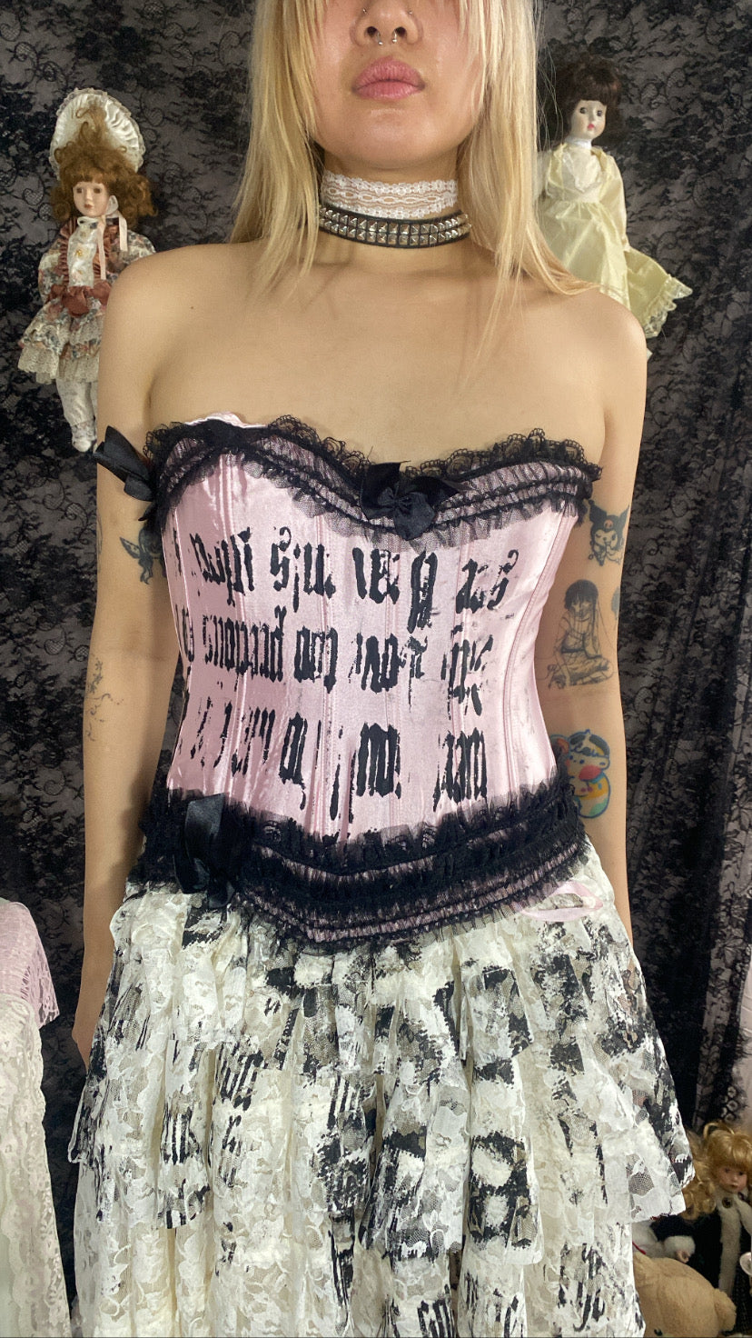 SoulMate Pink and Black Corset